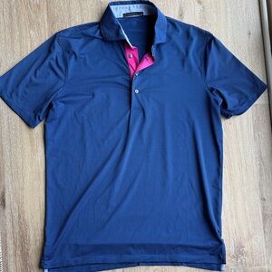 Greyson Navy Polo with Pink Highlights